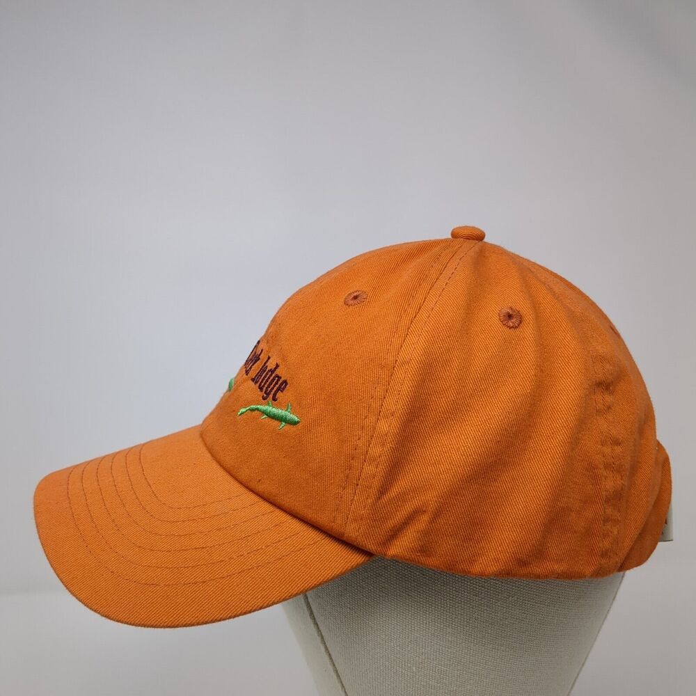 Antelope Creek Lodge Strapback Hat Orange Os Adjustable Embroidered The Fly Shop View 3